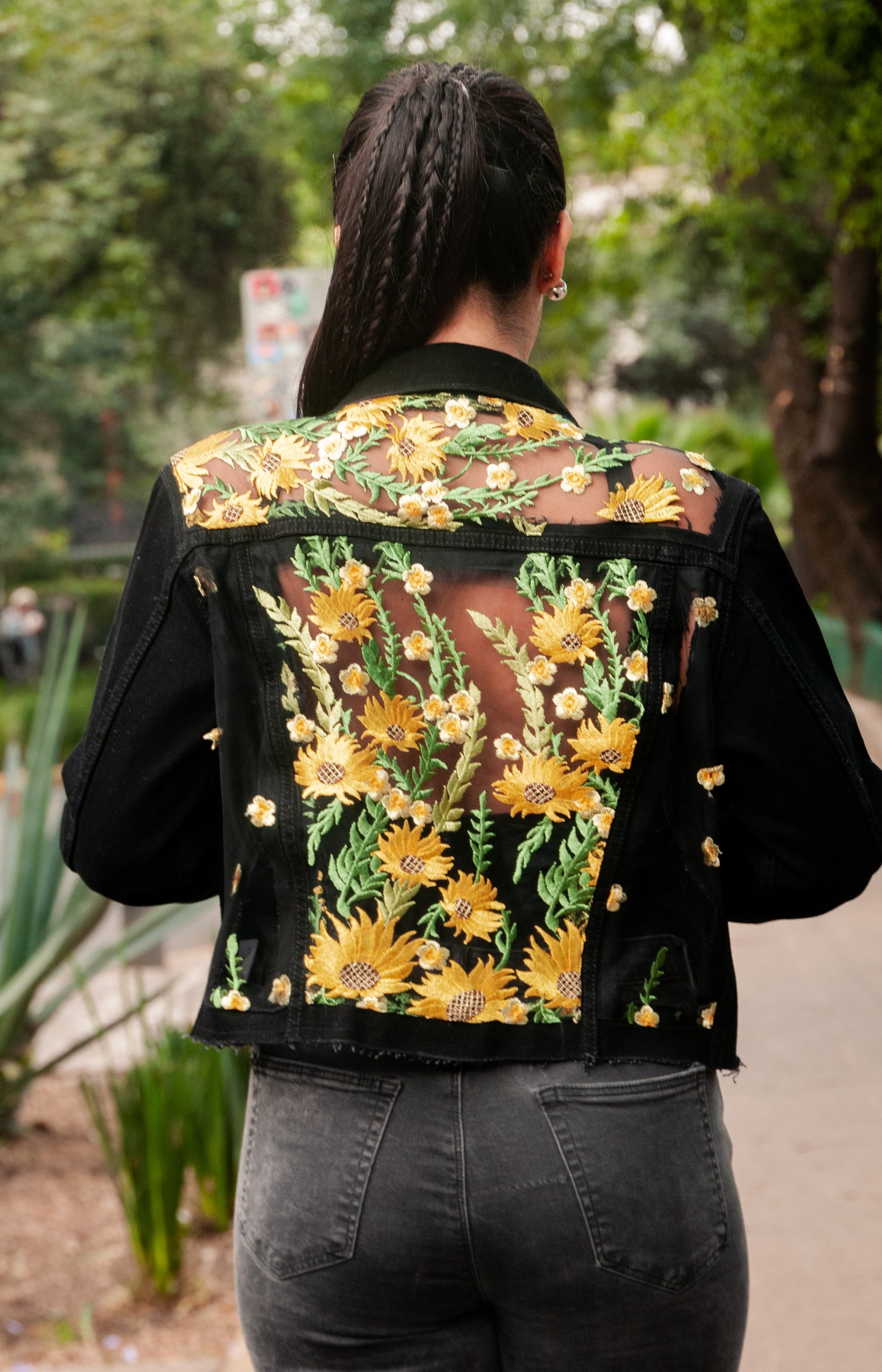Denim Jacket Girasoles