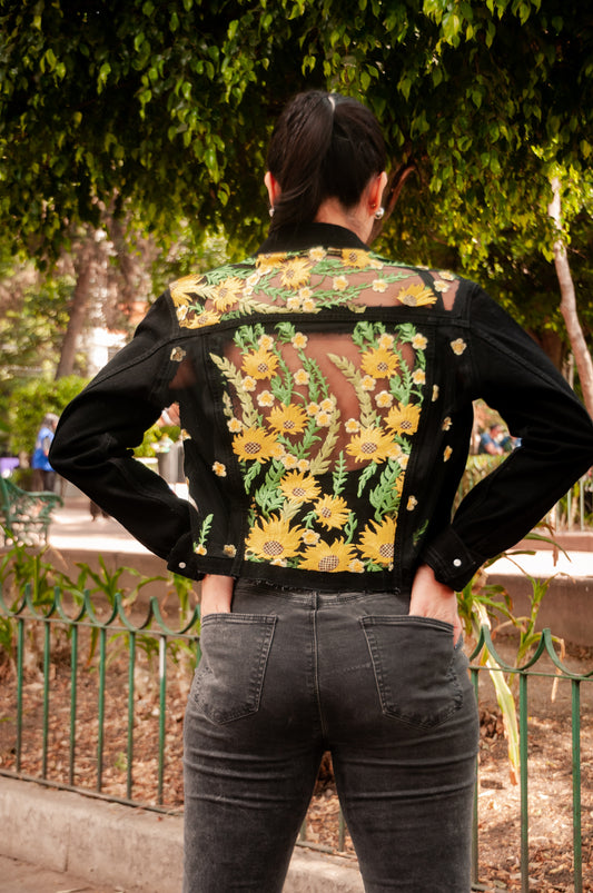 Denim Jacket Girasoles