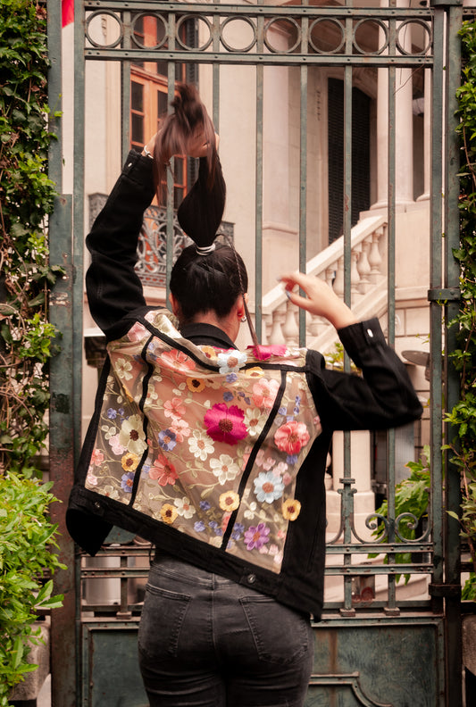 Denim Jacket Gerbera Nude