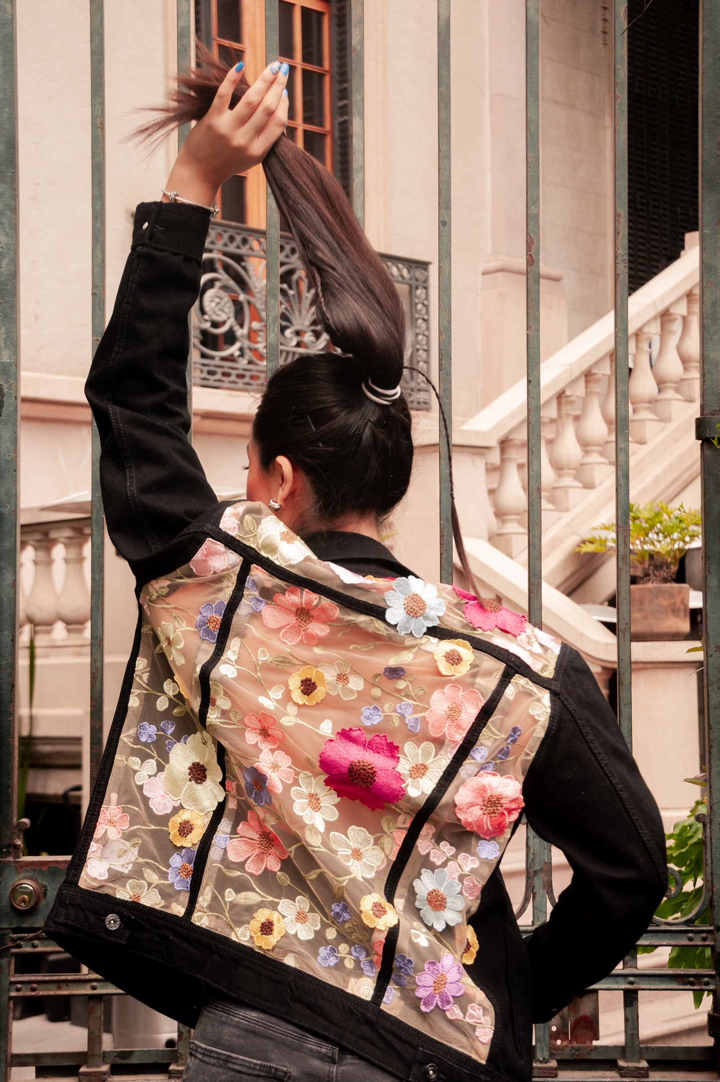 Denim Jacket Gerbera Nude