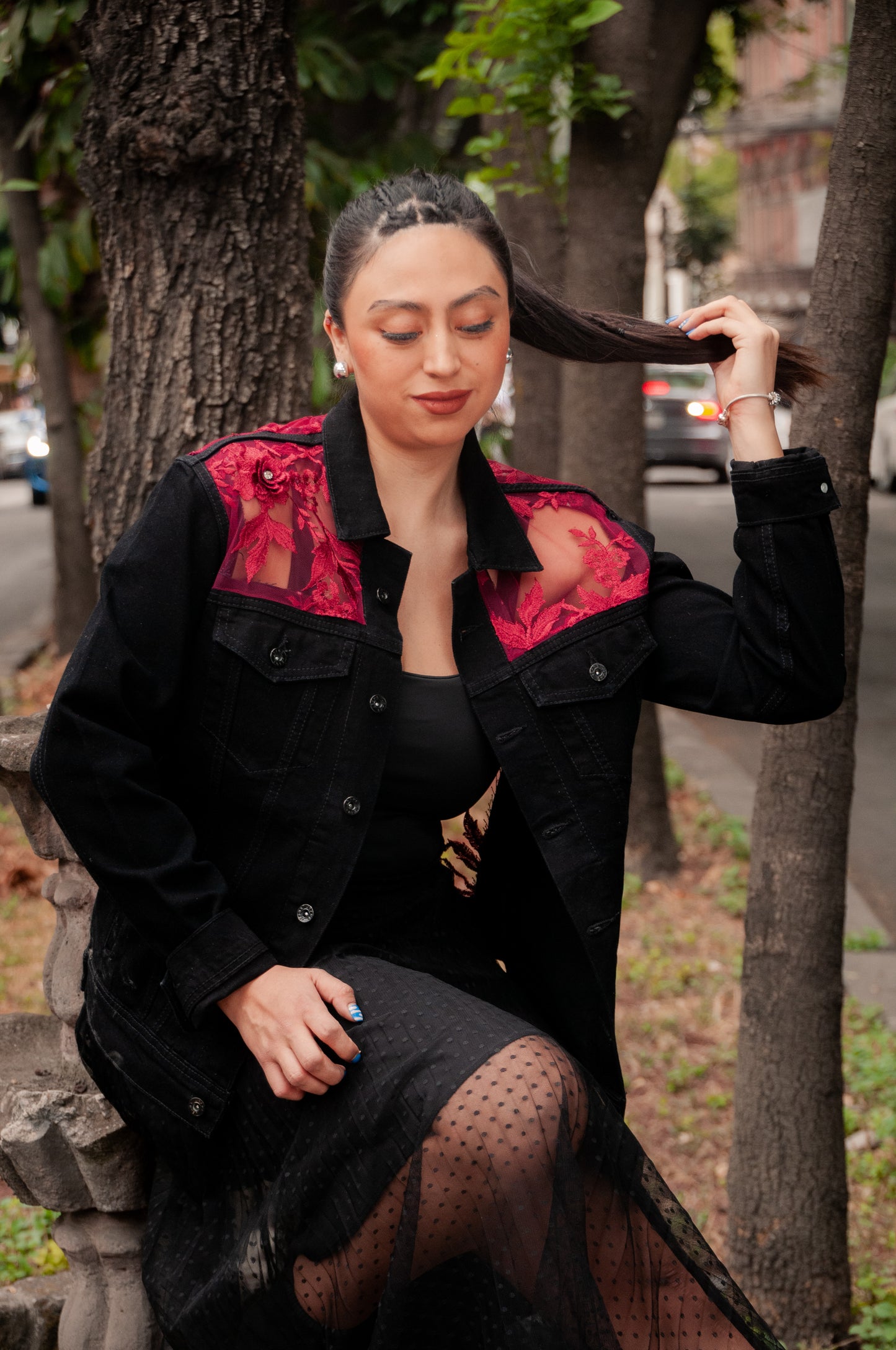 Denim Jacket Carmín