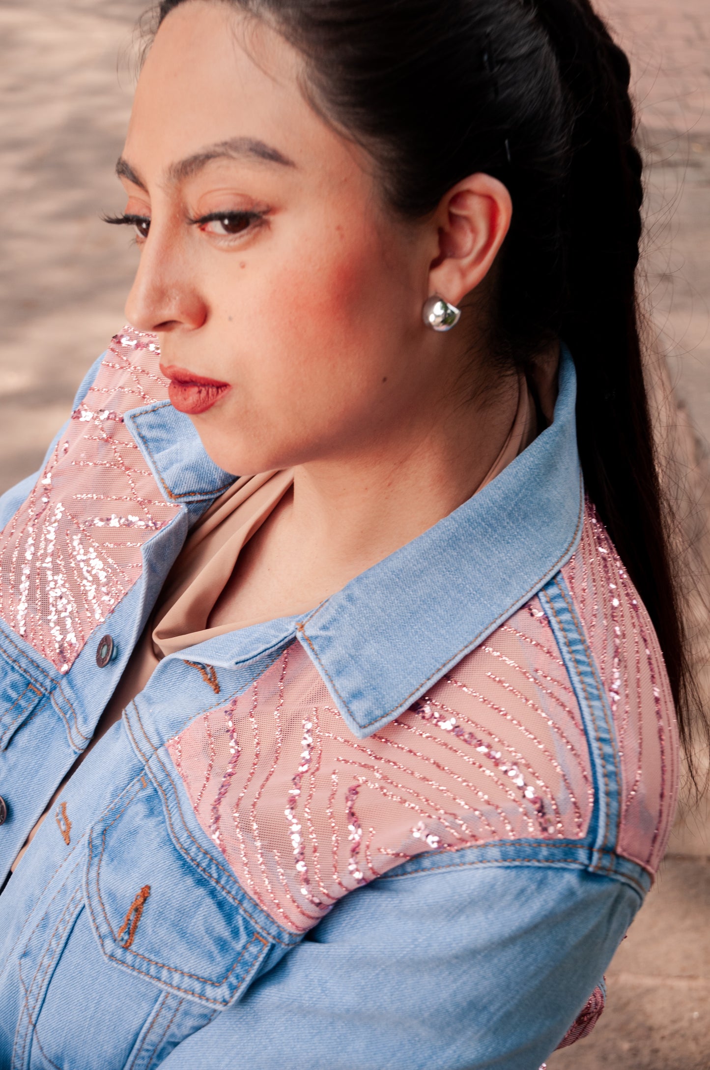 Denim Jacket Rose