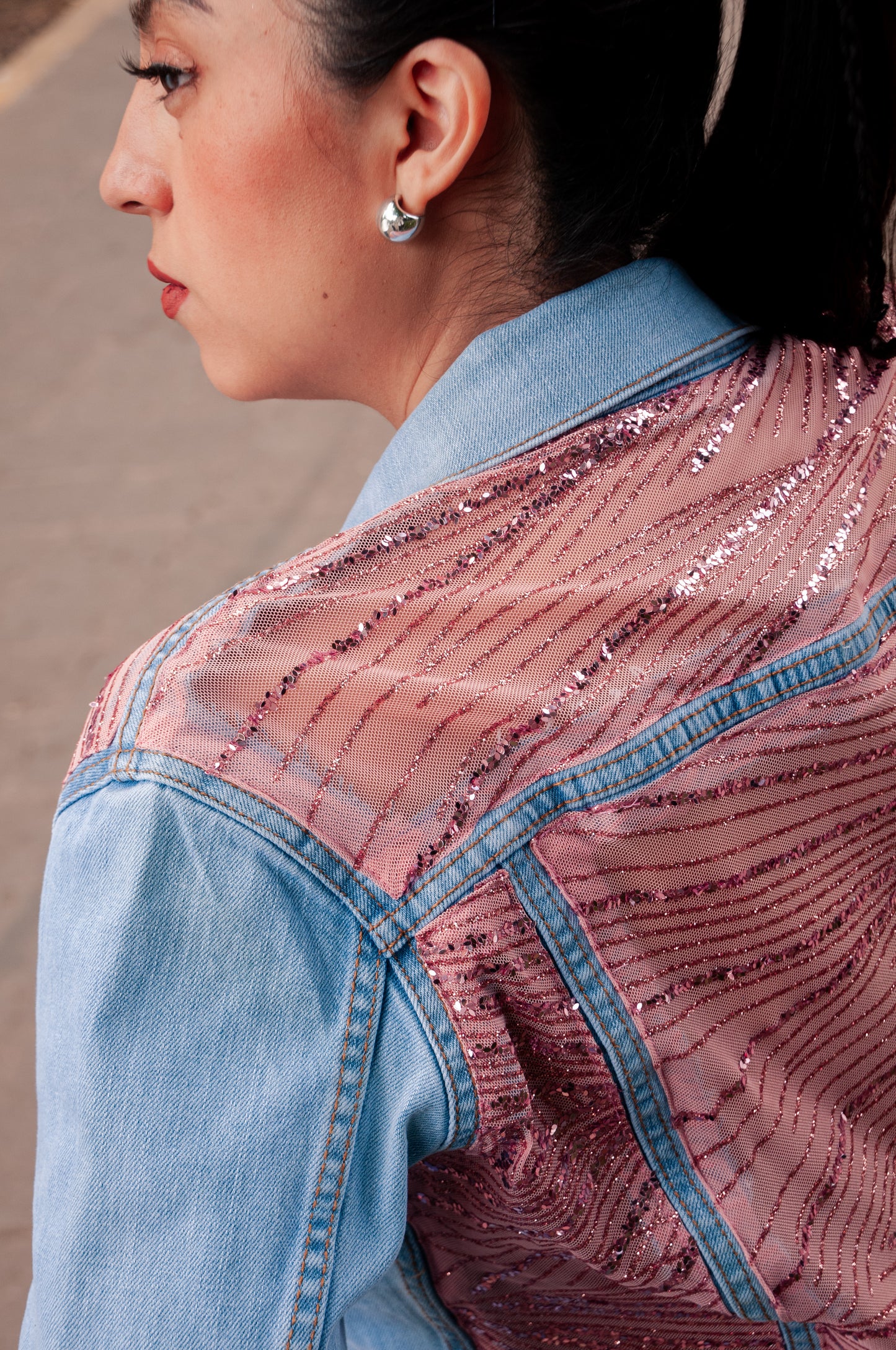 Denim Jacket Rose