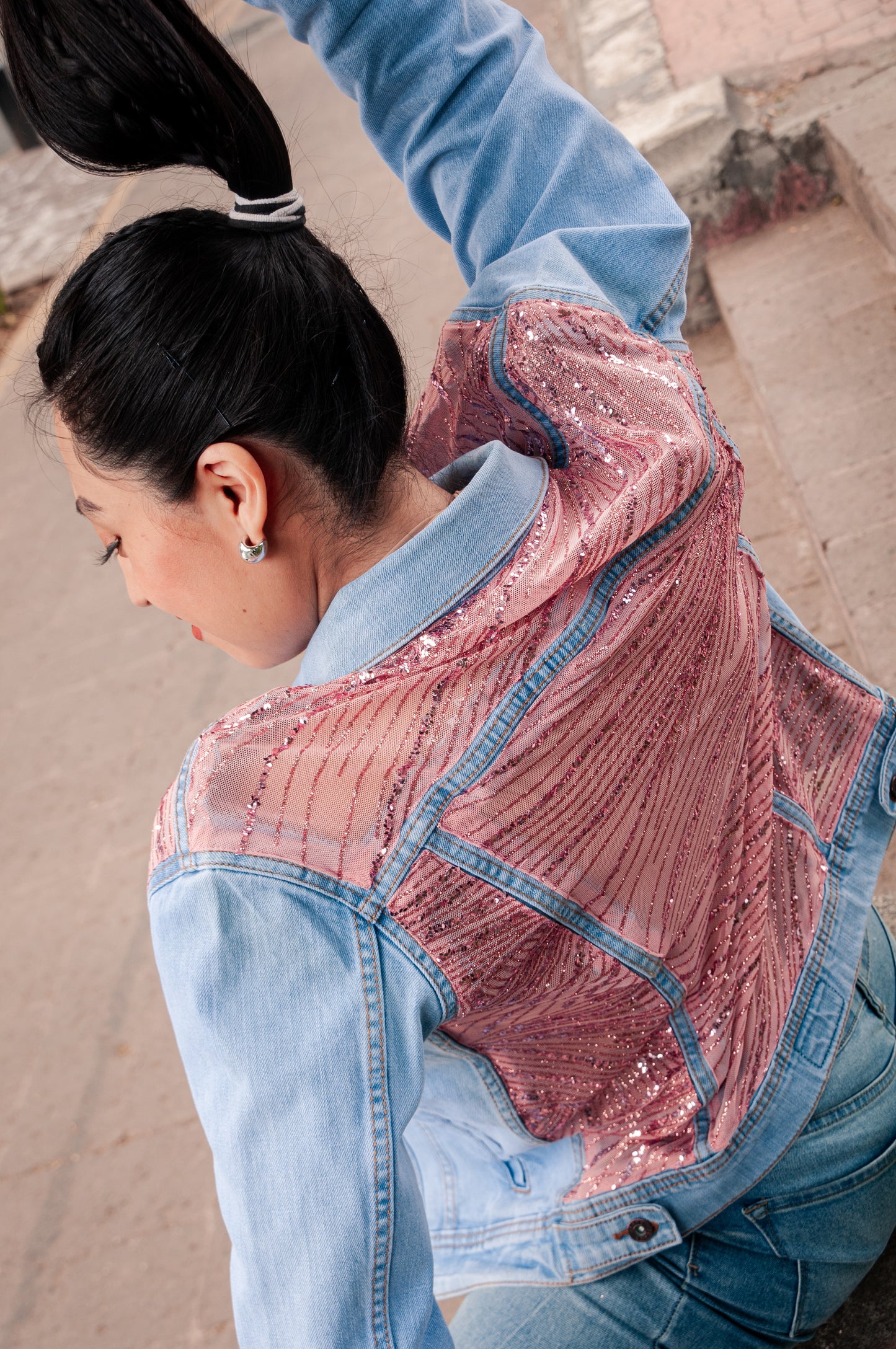 Denim Jacket Rose